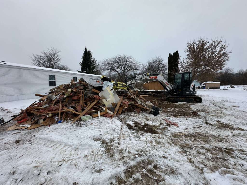Demolition of mobile home