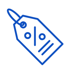 discount tag showing a percentage off